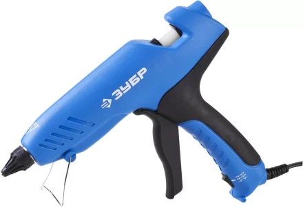 Пистолет ЗУБР клеевой (термоклеящий), эл, эргоном рукоятка, выключатель на рукоятке, рабоч темп 193град, d=12мм, 100Вт 06851-80-12_z02 купить в Нижневартовске