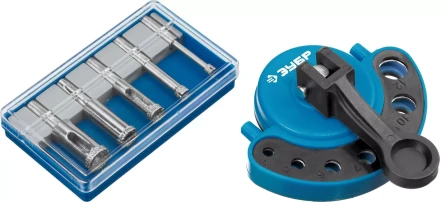 Набор ЗУБР "ПРОФЕССИОНАЛ": Алмазные трубчатые сверла по керамике с кондуктором, гальваника, зерно 60, d=4/6/8/10/12мм, 6шт 29851-H6 купить в Нижневартовске