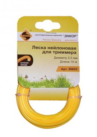 Леска нейл. для трим.,ф2,0ммх15м, звез Энкор 1/12 56655 купить в Нижневартовске