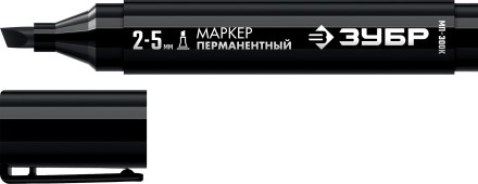 ЗУБР МП-300К чёрный, 2-5 мм, клиновидный перманентный маркер (06323-2) купить в Нижневартовске