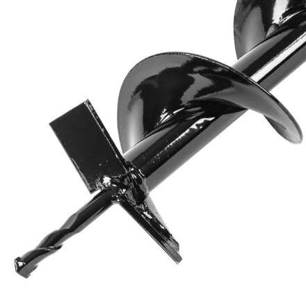 Шнек для грунта E-100, диаметр 100 мм, длина 800 мм,соединение 20 мм, несъемный нож Denzel 56022 купить в Нижневартовске