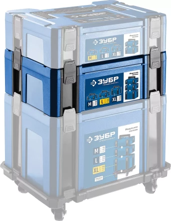 ЗУБР МОДУЛЬ-15, 440 х 310 х 150 мм, (17), размер L, пластиковый ящик для инструментов, Профессионал (38165-15) купить в Нижневартовске