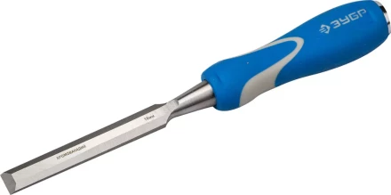 Стамеска ЗУБР "ЭКСПЕРТ" с ударопрочной двухкомпонетной ручкой и стальным затыльником для ударных работ, 16мм 18097-16 купить в Нижневартовске