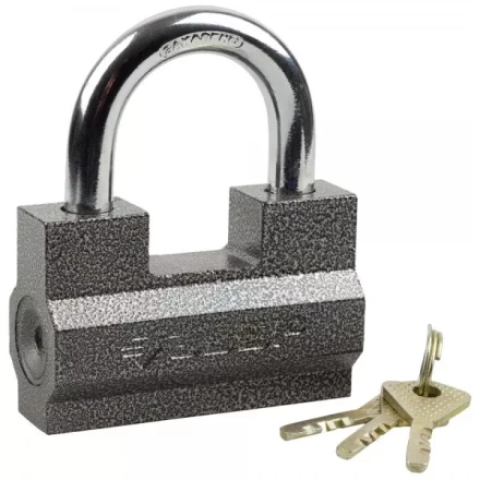 Замок ЗУБР "МАСТЕР" навесной, повышенной защищенности, дисковый механизм секрета, ключ 7 "пинов, 85х55мм 37201-7_z01 купить в Нижневартовске