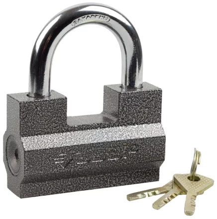 Замок ЗУБР "МАСТЕР" навесной, повышенной защищенности, дисковый механизм секрета, ключ 7 "пинов, 85х55мм 37201-7_z01 купить в Нижневартовске