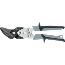 Ножницы по металлу"PIRANHA"усиленные,255 мм,прямой и левый рез,сталь-СrMo,двухкомп.рукоятки GROSS 78349