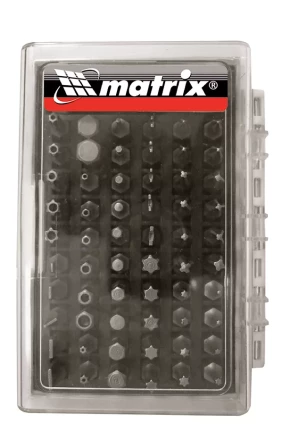 Набор бит с магнитным держателем, CrV,61шт MATRIX 11387 купить в Нижневартовске
