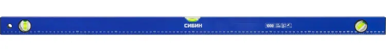 Уровень СИБИН коробчатый, 3 противоударных ампулы, измерительная линейка, 100см 34605-100 купить в Нижневартовске