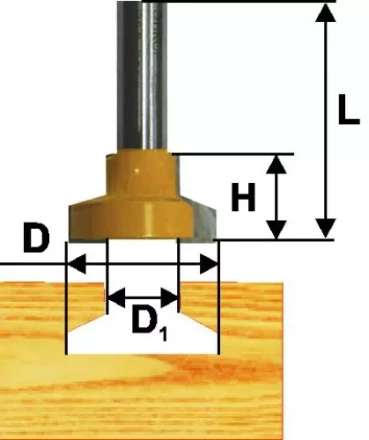 Фреза паз. конструкционная ф25,4мм Т-обр хв. 12мм Энкор 46105 купить в Нижневартовске