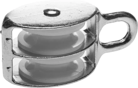 Блок ЗУБР двойной, оцинкованный, нейлоновый шкив, 8x30мм, 4 шт 4-304595-30 купить в Нижневартовске