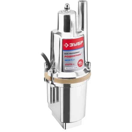 Насос ЗУБР "Родничок" вибрационный, погружной, для чистой воды, 18 л/мин, напор 60м, шнур 40м, 225Вт ЗНВП-300-40_М2_Х купить в Нижневартовске