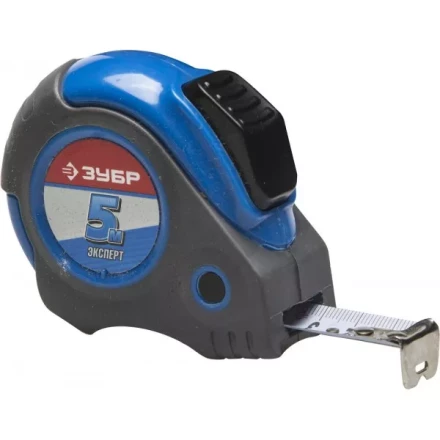 Рулетка ЗУБР "ЭКСПЕРТ", двухкомпонентный корпус, автостоп, 5м/19мм 34057-05-19_z02 купить в Нижневартовске