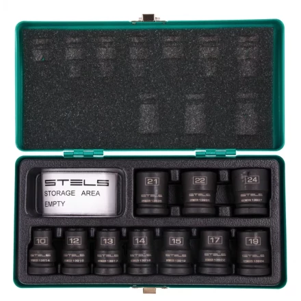 Набор шестигранных ударных торцевых головок 1/2 10-24 мм 10 шт Stels 13997 купить в Нижневартовске