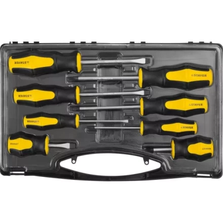 Набор STAYER "MASTER" HERCULES: Отвертки, Cr-V, эргономичная двухкомпонентная рукоятка, 8шт 25055-H8_z02 купить в Нижневартовске