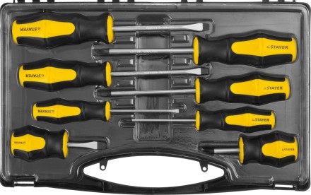 Набор STAYER &quot;MASTER&quot; HERCULES: Отвертки, Cr-V, эргономичная двухкомпонентная рукоятка, 8шт 25055-H8_z02 купить в Нижневартовске