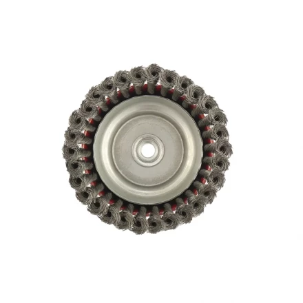 Щетка для УШМ 150 мм М14 "чашка" крученая проволока 0,35 мм MTX 74618 купить в Нижневартовске