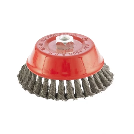 Щетка для УШМ 150 мм М14 "чашка" крученая проволока 0,35 мм MTX 74618 купить в Нижневартовске