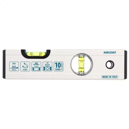 Уровень алюминиевый магнитный 200 мм фрезерованный 2 глазка Gross 33669 купить в Нижневартовске