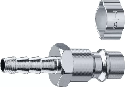 ЗУБР штуцер елочка, 6 мм - рапид штуцер, переходник с обжимным хомутом, Профессионал (64918-06) купить в Нижневартовске
