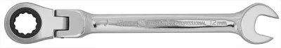 Ключ комбинированный трещоточный 8мм CrV шарнирный зерк.хром MATRIX PROFESSIONAL 14860