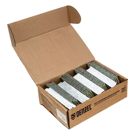 Гвозди для пнев. нейлера (оцинк.), длина - 90 мм, диам. - 3,05 мм, 2000 шт. Denzel 57690 купить в Нижневартовске