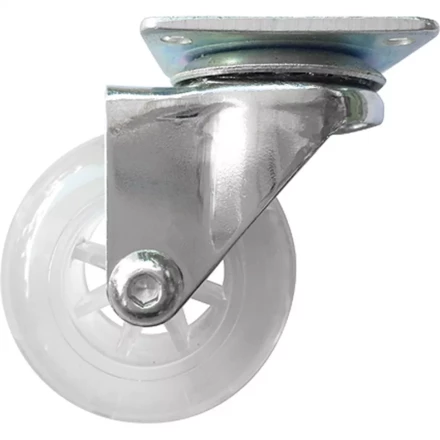 Колесо ПУ прозрачное поворотное d-50 мм, крепление платформенное Сибртех 68732 купить в Нижневартовске