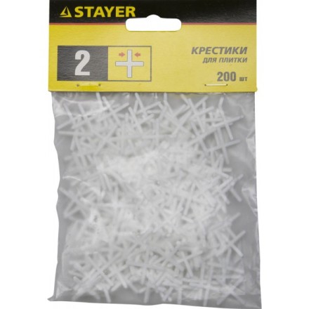 Крестики для кафеля, 2мм, STAYER 3380-2, 200шт 3380-2 купить в Нижневартовске