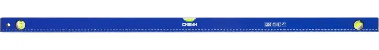 Уровень СИБИН коробчатый, 3 противоударных ампулы, измерительная линейка, 120см 34605-120 купить в Нижневартовске