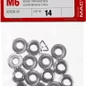 Гайка DIN 6923 с фланцем, M6, 14 шт, кл. пр. 8, оцинкованная, ЗУБР 303636-06 купить в Нижневартовске