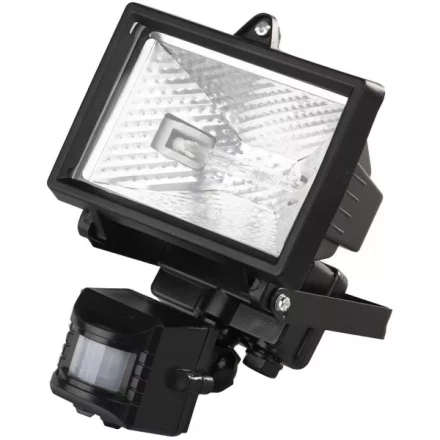 Прожектор галогеновый СВЕТОЗАР с датчиком движения, с дугой крепления под установку, цвет черный, 150Вт SV-57111-B купить в Нижневартовске