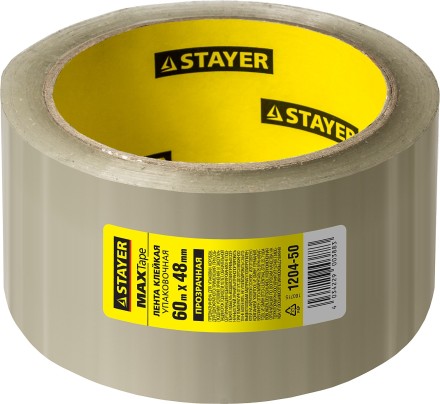 Клейкая лента, STAYER Master 1204-50, прозрачная, 48мм х 60м 1204-50 купить в Нижневартовске