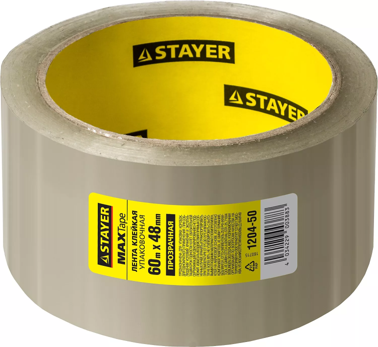 Клейкая лента, STAYER Master 1204-50, прозрачная, 48мм х 60м 1204-50 купить в Нижневартовске