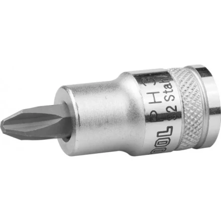 Торцовая бита-головка KRAFTOOL "INDUSTRIE QUALITAT", материал S2, PHILLIPS, сатинированная, 1/2", PH3 27901-3_z01 купить в Нижневартовске