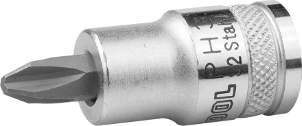 Торцовая бита-головка KRAFTOOL "INDUSTRIE QUALITAT", материал S2, PHILLIPS, сатинированная, 1/2", PH3 27901-3_z01 купить в Нижневартовске