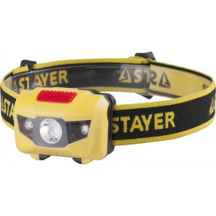 Фонарь STAYER &quot;MASTER&quot; налобный светодиодный, 1Вт(80Лм)+2LED, 4 режима, 3ААА 56568 купить в Нижневартовске
