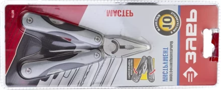 ЗУБР МАСТЕР мультитул 10 в 1 мини металлические ручки, нейлоновый чехол, 86 мм (47750) купить в Нижневартовске