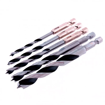 Набор сверл по дереву 4-5-6-8-10 мм 5 шт шестигранный хвостовик пластиковый кейс Matrix 70283 купить в Нижневартовске