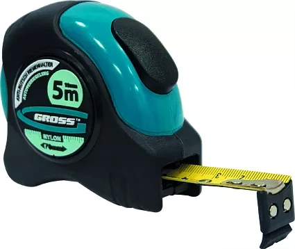 Рулетка "Schlagfest",10 м x 25 мм магн. обрез зацеп двухст. шкала автоматич. фиксация  GROSS 31115 купить в Нижневартовске