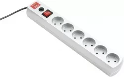Удлинитель бытовой серия EF, с заземлением и выключателем, 5м, 6 роз., 10A Stern 95782 купить в Нижневартовске