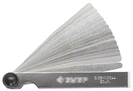 Набор ЗУБР "МАСТЕР" Щупы автомобильные, 0,05 - 1,00мм, 20шт 4325-H20_z01 купить в Нижневартовске