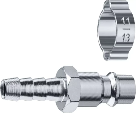 ЗУБР штуцер елочка, 8 мм - рапид штуцер, переходник с обжимным хомутом, Профессионал (64918-08) купить в Нижневартовске