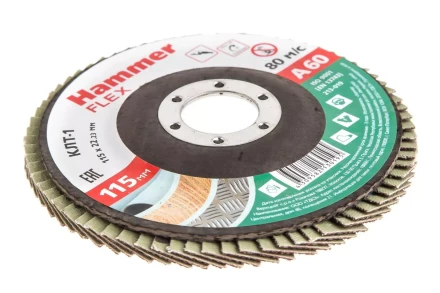 Круг Лепестковый Торцевой (КЛТ) HAMMER КЛТ 1 Ф115х22 Р60 213-019 купить в Нижневартовске