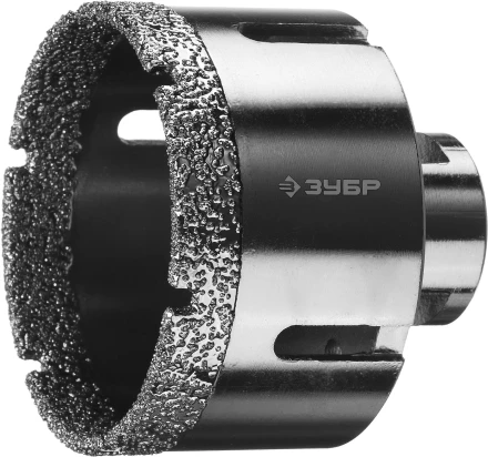 Алмазная коронка ЗУБР "ПРОФЕССИОНАЛ" универсальная для УШМ, сухое сверление, алмазы на вакуумной пайке,  посадка М14, d=68мм 29865-68 купить в Нижневартовске