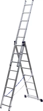 Лестница СИБИН универсальная, трехсекционная со стабилизатором, 8 ступеней 38833-08 купить в Нижневартовске