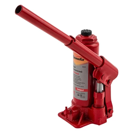 Домкрат гидравлический бутылочный, 4 т, h подъема 180–320 мм Sparta Compact 50339 купить в Нижневартовске