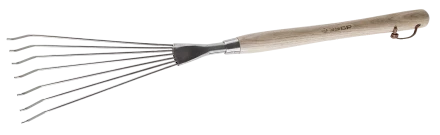 Грабельки ЗУБР "ЭКСПЕРТ" веерные из нержавеющей стали, деревянная ручка из ясеня, 7 круглых зубцов, 290х120х605мм 4-39475_z01 купить в Нижневартовске