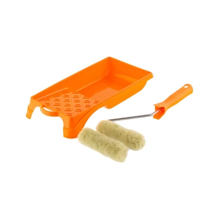 Малярный набор для фасадных работ: кювета 150 мм х 290 мм и мини-валик 110 мм Сибртех 80457 купить в Нижневартовске