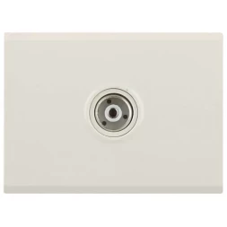 Розетка СВЕТОЗАР &quot;ЭФФЕКТ&quot; телевизионная, без вставки и рамки, цвет бежевый SV-54415-B