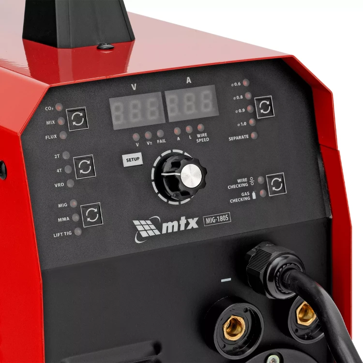 Аппарат инвертор. полуавтомат. cварки MTX MIG-180S 94302, 180A, ПВ 60%, катушка 5 кг купить в Нижневартовске