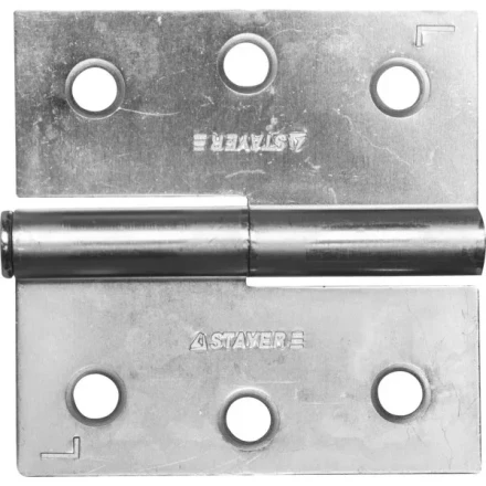Петля дверная STAYER "MASTER" разъемная, цвет белый цинк, левая, 75мм 37613-75-1L купить в Нижневартовске